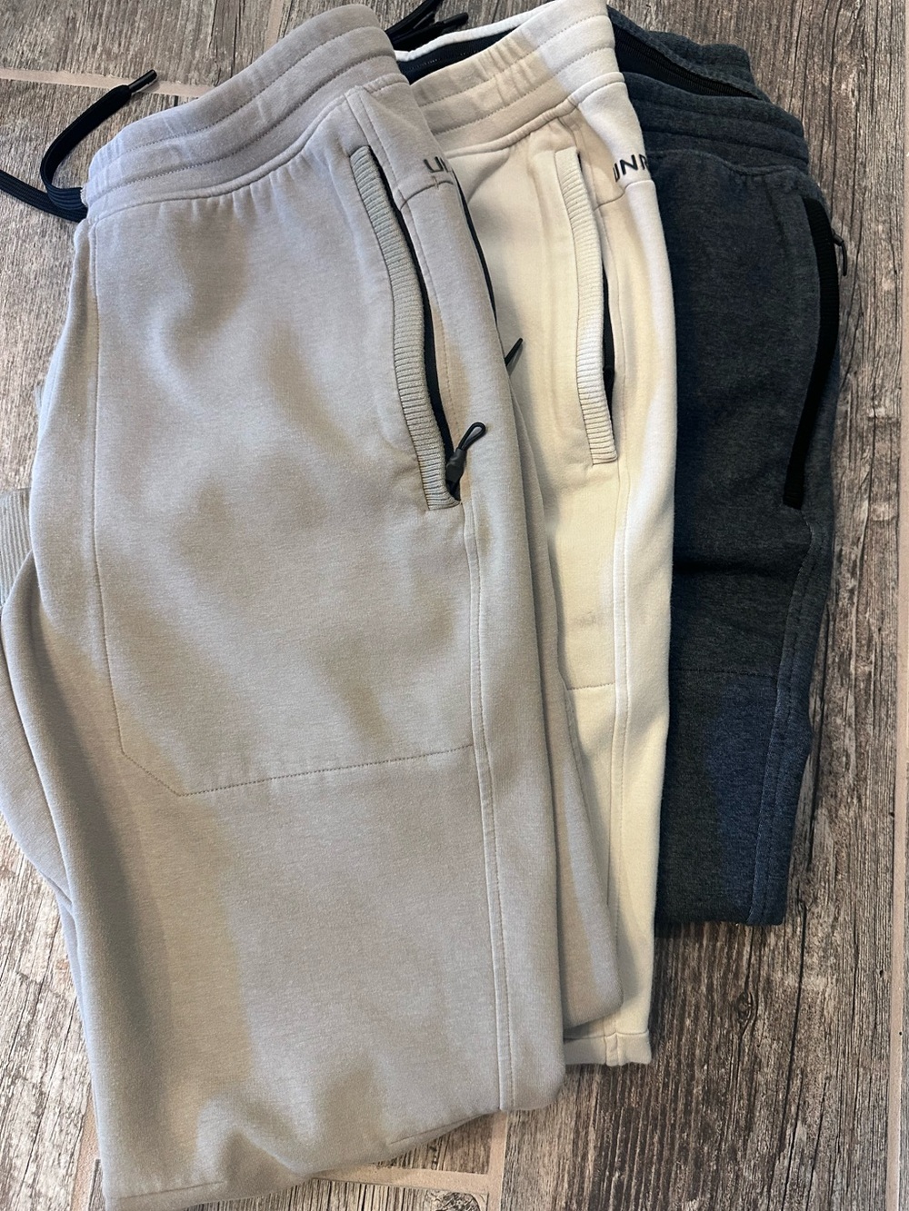 Three-Mens UNRL Joggers - Light Gray, Beige, Charcoal